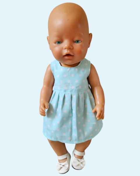 Mouwloze zomerjurk Mint-Sterren