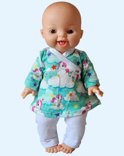 Tuniek met legging Wit-Mint