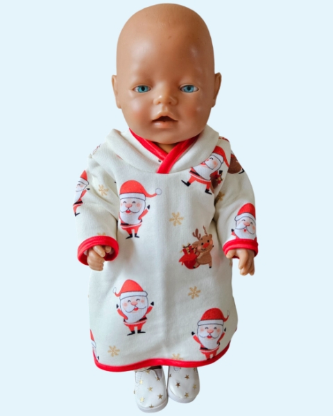 Kerstjurk Wit-Rood met legging