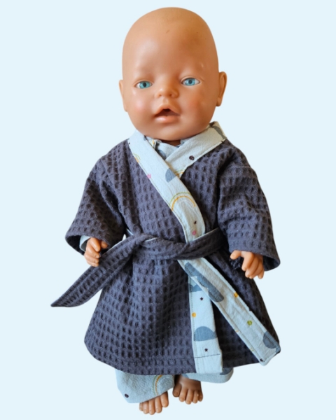 Badjas Oud-groen Grijs