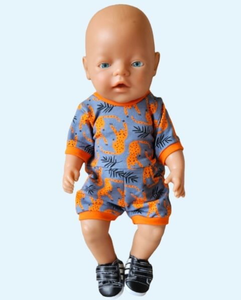 Jumpsuit Grijs-Oranje
